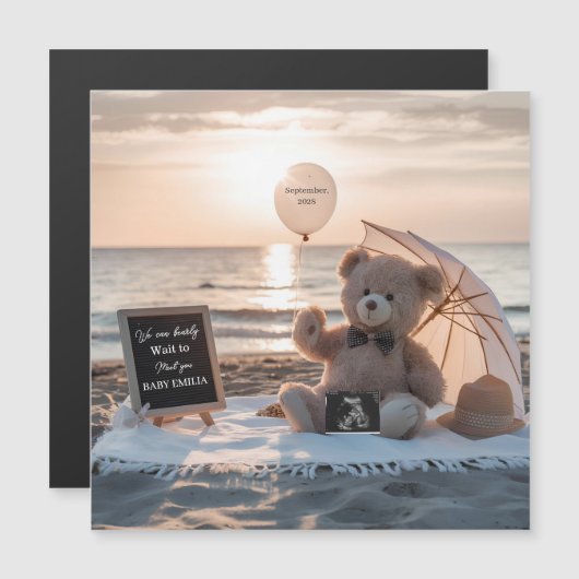 Minimale zwangerschapsaankondiging Eenvoudig babys (Voorkant / Achterkant)
