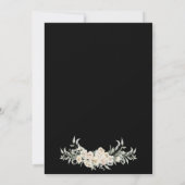 Minimale Zwart Bloemen Goud Islamitisch Arabisch B Kaart (Achterkant)