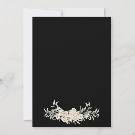 Minimale Zwart Bloemen Goud Islamitisch Arabisch B Kaart (Achterkant)