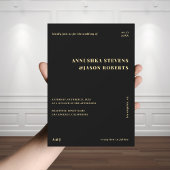 Minimale zwart & goud geometrische vervaagde foto  kaart