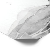 Minimale zwart-wit abstracte muurkunst poster (Hoek)