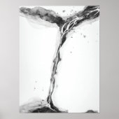 Minimale zwart-wit abstracte muurkunst poster (Voorkant)