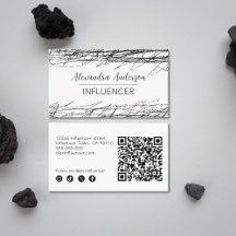 Minimale zwart-wit Abstracte Scribble QR-code