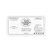 Minimale zwart-wit Add Logo Product Label (Voorkant)