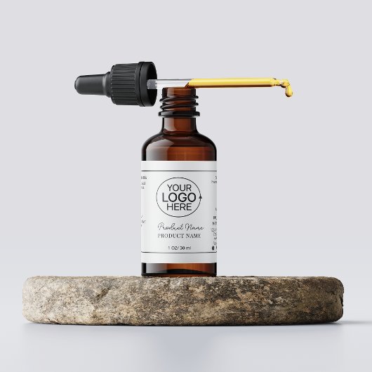 Minimale zwart-wit Add Logo Product Label