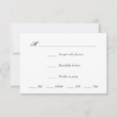 Minimale zwart-wit bar mitswa RSVP-respons RSVP Kaartje (Voorkant)