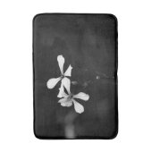 Minimale zwart-wit bloemen badmat (Voorkant Verticaal)