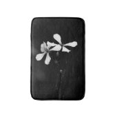 Minimale zwart-wit bloemen badmat (Voorkant Verticaal)