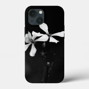 Minimale zwart-wit bloemen Case-Mate iPhone case