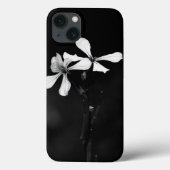 Minimale zwart-wit bloemen Case-Mate iPhone case (Achterkant)