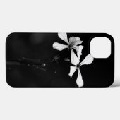 Minimale zwart-wit bloemen Case-Mate iPhone case (Achterkant (horizontaal))