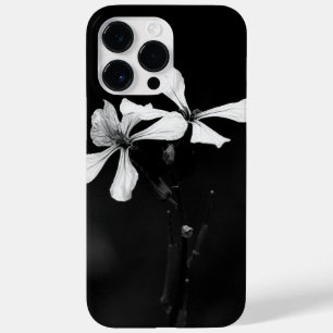 minimale zwart-wit bloemen Case-Mate iPhone 14 pro max hoesje