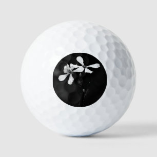 Minimale zwart-wit bloemen golfballen