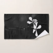 Minimale zwart-wit bloemen handdoek (Handdoek)