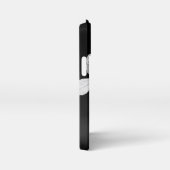 Minimale zwart-wit bloemen iPhone hoesje (Rechterkant)