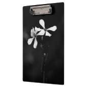 Minimale zwart-wit bloemen klembord (Links)