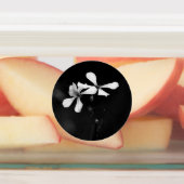 Minimale zwart-wit bloemen labels (Aangebracht)