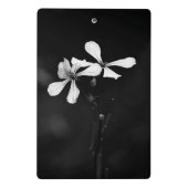 Minimale zwart-wit bloemen mini klembord (Achterkant)