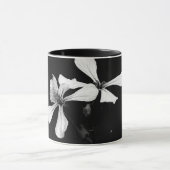 Minimale zwart-wit bloemen mok (Midden)