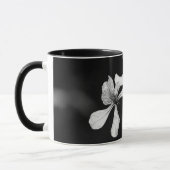 Minimale zwart-wit bloemen mok (Links)
