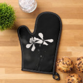 Minimale zwart-wit bloemen ovenwant (Top down)