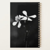 Minimale zwart-wit bloemen planner (Achterkant)