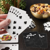 Minimale zwart-wit bloemen pokerkaarten (Insitu)