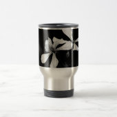 Minimale zwart-wit bloemen reisbeker (Center)
