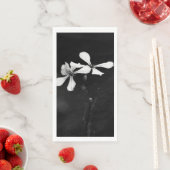 Minimale zwart-wit bloemen servet (Insitu)