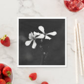 Minimale zwart-wit bloemen servet (Insitu)