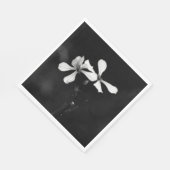 Minimale zwart-wit bloemen servet (Hoek)