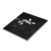 Minimale zwart-wit bloemen tegeltje (Zijkant)