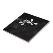 Minimale zwart-wit bloemen tegeltje (Zijkant)