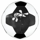 Minimale zwart-wit bloemen voetbal (Voorkant)