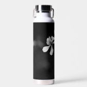 Minimale zwart-wit bloemen waterfles (Voorkant)