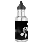 Minimale zwart-wit bloemen waterfles  (Links)