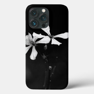minimale zwart-wit bloemmotief Case-Mate iPhone case