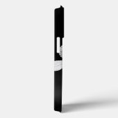 minimale zwart-wit bloemmotief Case-Mate iPhone case (Achterkant / Rechts)