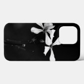minimale zwart-wit bloemmotief Case-Mate iPhone case (Achterkant (horizontaal))