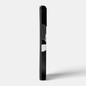 minimale zwart-wit bloemmotief Case-Mate iPhone case (Achterkant / Rechts)