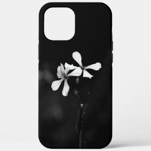 minimale zwart-wit bloemmotief Case-Mate iPhone case