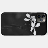 minimale zwart-wit bloemmotief Case-Mate iPhone case (Achterkant (horizontaal))