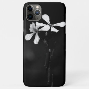 minimale zwart-wit bloemmotief Case-Mate iPhone case