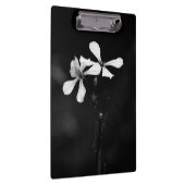 minimale zwart-wit bloemmotief klembord (Rechts)