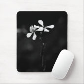 minimale zwart-wit bloemmotief muismat (Met muis)