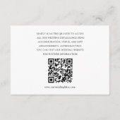 Minimale zwart-wit bruiloft details informatiekaartje (Achterkant)