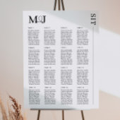 Minimale zwart wit bruiloft zitgrafiek MADDY Poster