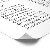 Minimale zwart wit bruiloft zitgrafiek MADDY Poster (Hoek)