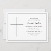 Minimale zwart-wit Christelijke volwassenendoop Kaart (Voorkant)