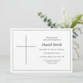 Minimale zwart-wit Christelijke volwassenendoop Kaart (Staand voorkant)